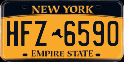 NY license plate HFZ6590
