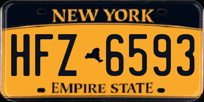 NY license plate HFZ6593