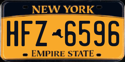 NY license plate HFZ6596