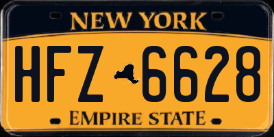 NY license plate HFZ6628