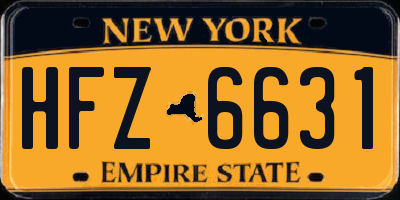 NY license plate HFZ6631