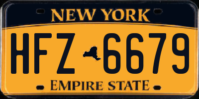 NY license plate HFZ6679