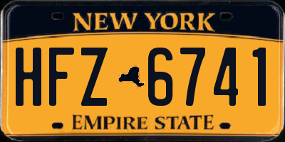 NY license plate HFZ6741