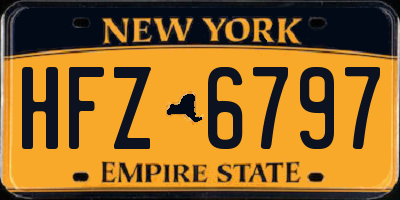 NY license plate HFZ6797