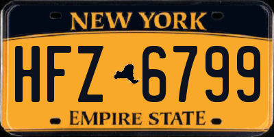 NY license plate HFZ6799