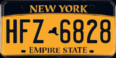 NY license plate HFZ6828