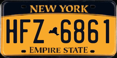 NY license plate HFZ6861