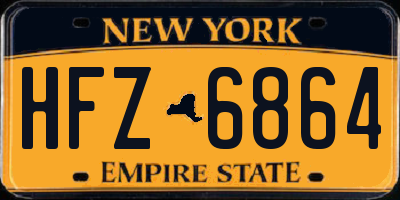 NY license plate HFZ6864