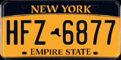 NY license plate HFZ6877