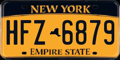 NY license plate HFZ6879