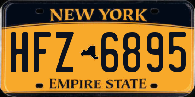 NY license plate HFZ6895