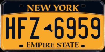 NY license plate HFZ6959