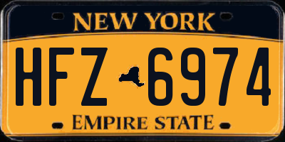 NY license plate HFZ6974