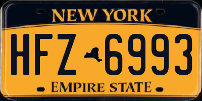 NY license plate HFZ6993