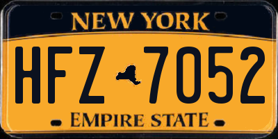 NY license plate HFZ7052