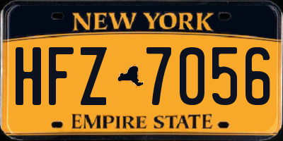 NY license plate HFZ7056