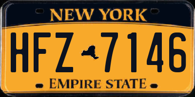 NY license plate HFZ7146