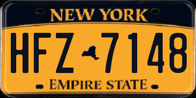 NY license plate HFZ7148