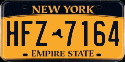 NY license plate HFZ7164