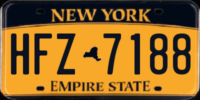 NY license plate HFZ7188