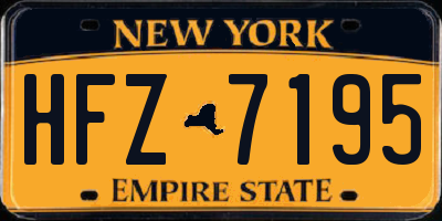 NY license plate HFZ7195