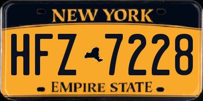 NY license plate HFZ7228