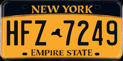 NY license plate HFZ7249