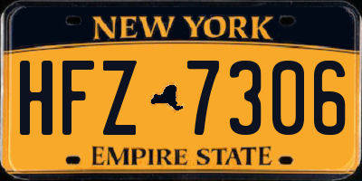 NY license plate HFZ7306