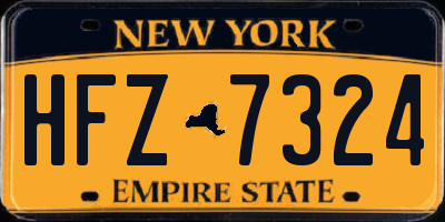 NY license plate HFZ7324