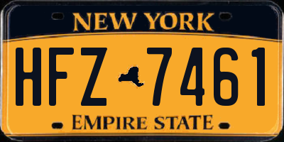 NY license plate HFZ7461