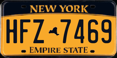 NY license plate HFZ7469