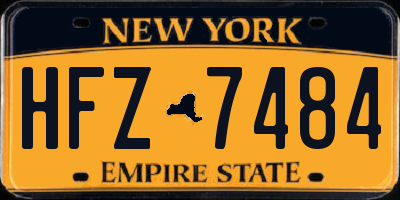 NY license plate HFZ7484