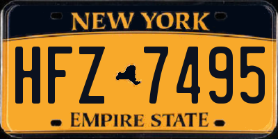 NY license plate HFZ7495