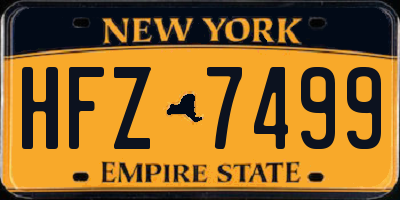 NY license plate HFZ7499