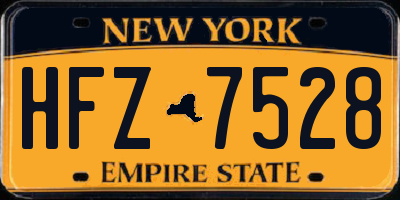 NY license plate HFZ7528