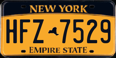 NY license plate HFZ7529
