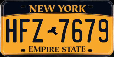 NY license plate HFZ7679