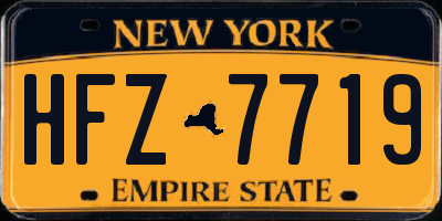 NY license plate HFZ7719