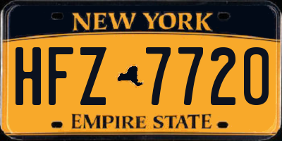 NY license plate HFZ7720