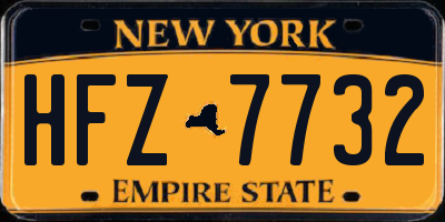 NY license plate HFZ7732