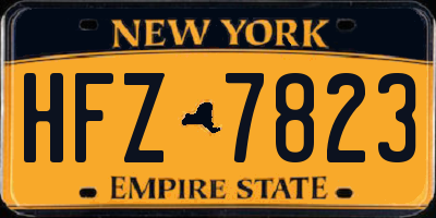 NY license plate HFZ7823