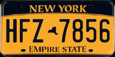 NY license plate HFZ7856