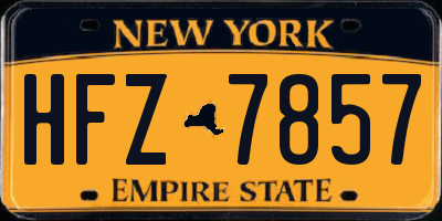 NY license plate HFZ7857