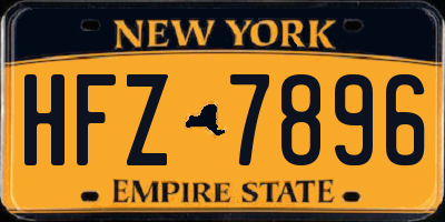 NY license plate HFZ7896