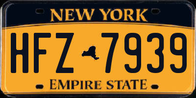 NY license plate HFZ7939