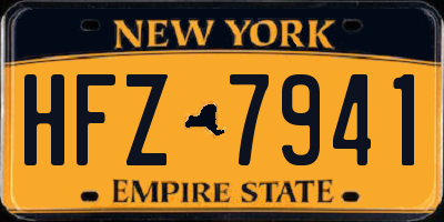 NY license plate HFZ7941