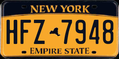 NY license plate HFZ7948