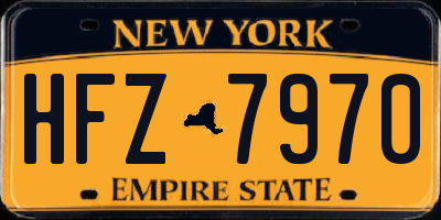 NY license plate HFZ7970