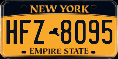 NY license plate HFZ8095