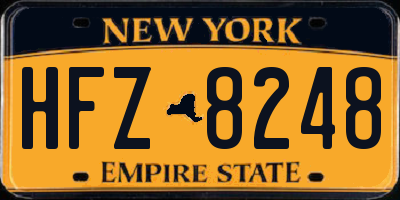 NY license plate HFZ8248